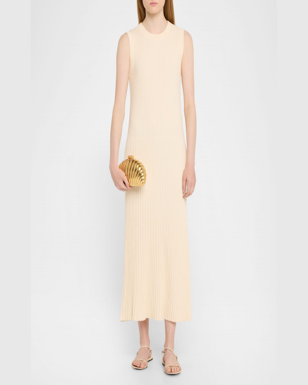 Simkhai Monet Shell Clutch Bag In Gold