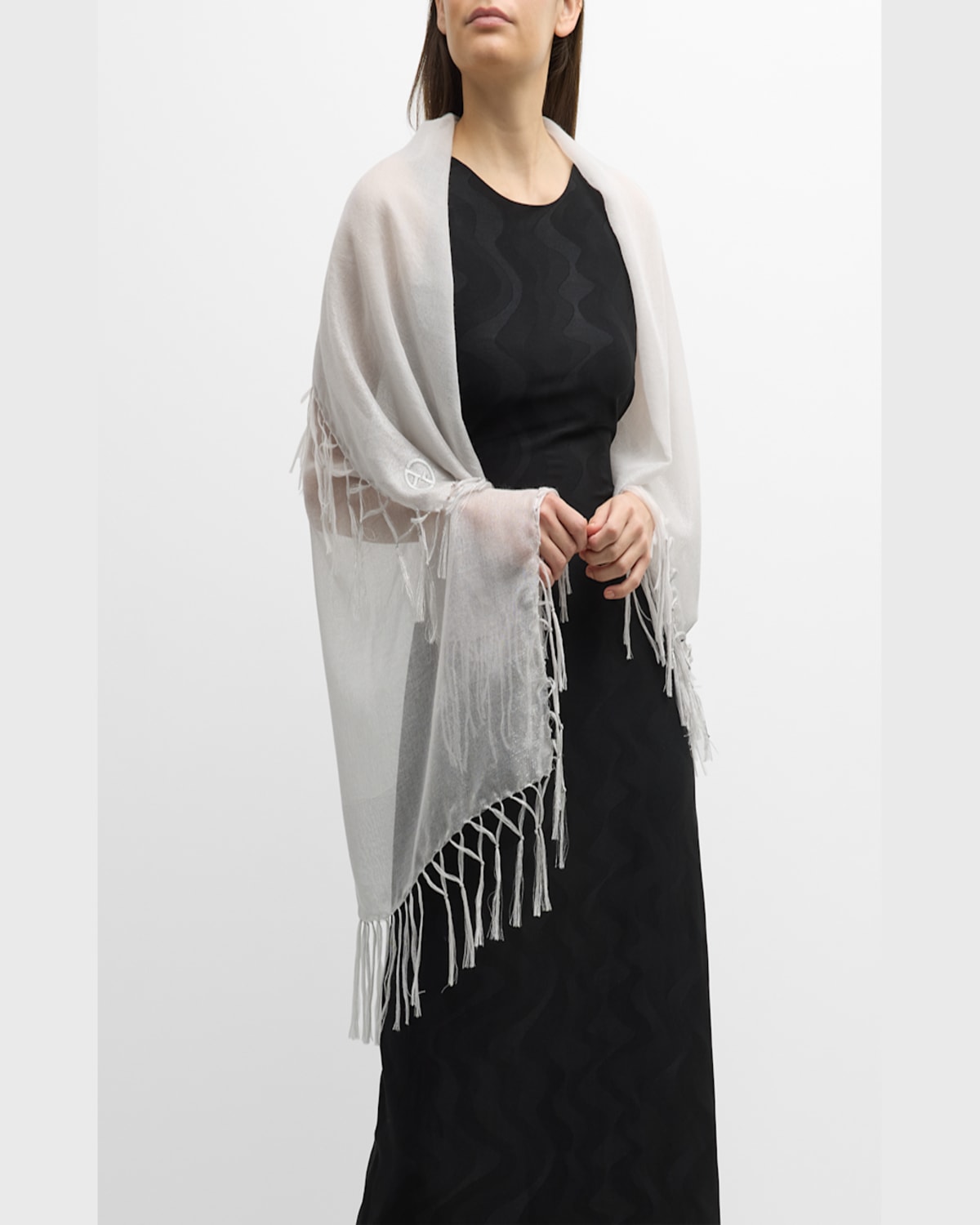 Giorgio Armani Cash Scarf In Solid Lightpastel G