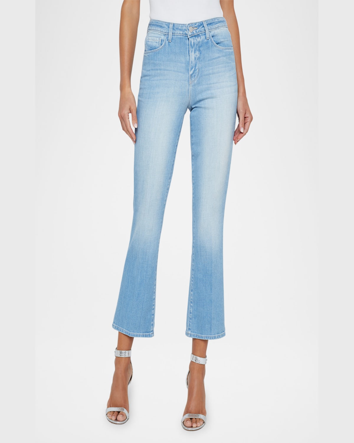 L Agence Tati High-rise Crop Micro Bootcut Jeans In Essex