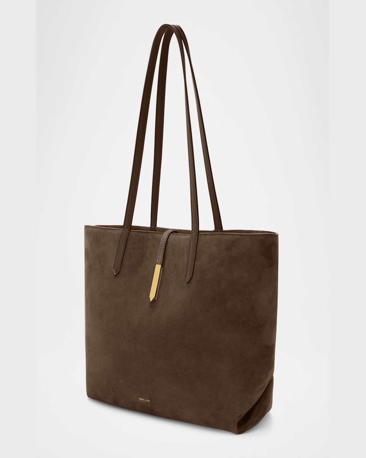 Demellier Leather Shoulder Bags In Mocha Suede