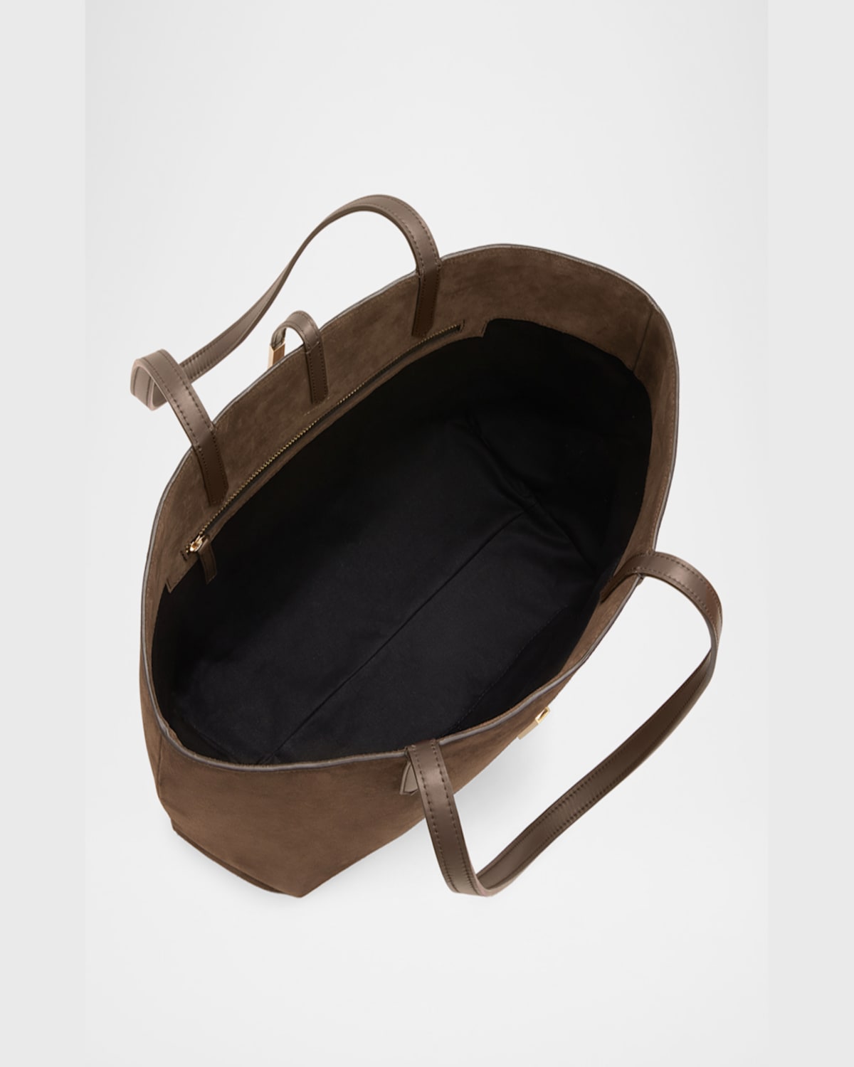 Demellier Leather Shoulder Bags In Mocha Suede