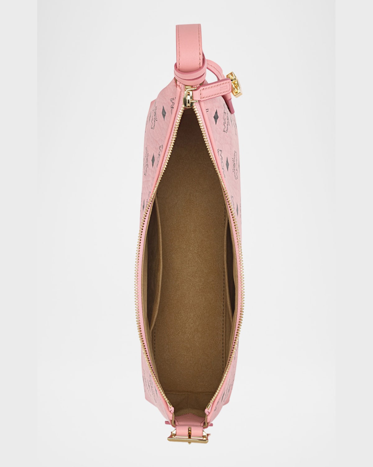 Mcm Aren Visetos Monogram Hobo Bag In Pink