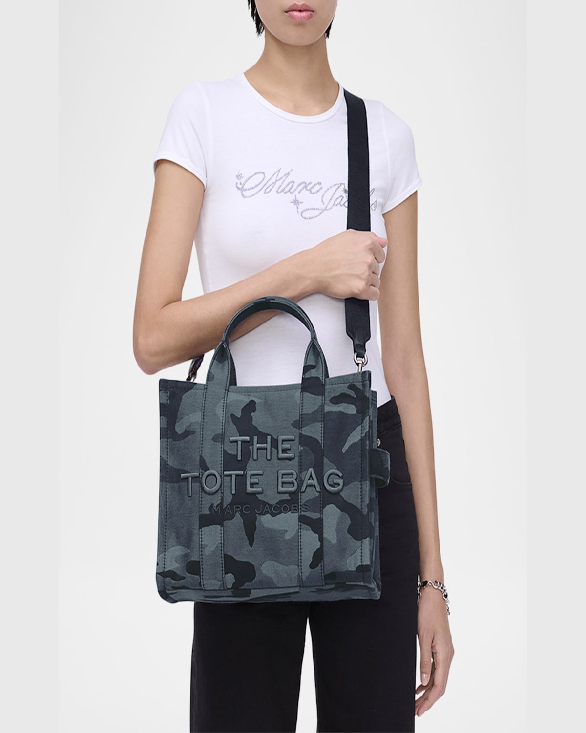 Marc Jacobs The Medium Tote Bag Camouflage In Blue In Multi