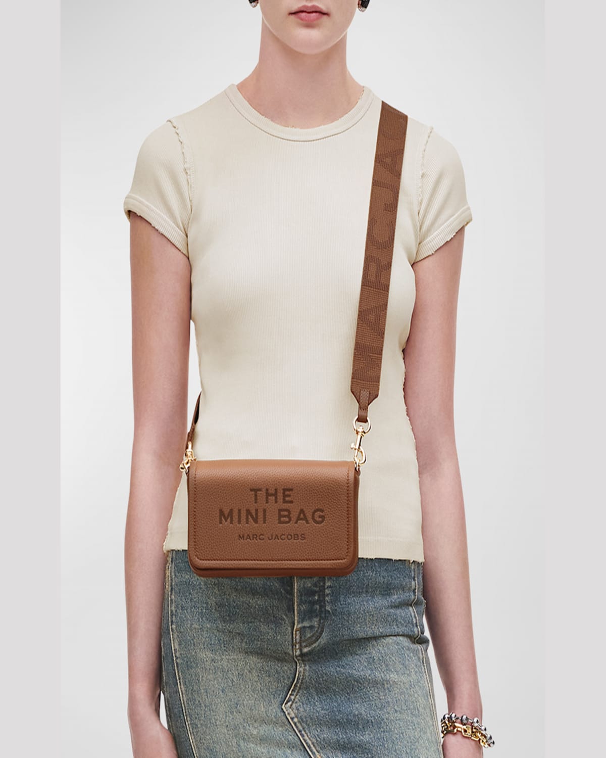 Marc Jacobs The Leather Mini Bag In Argan Oil