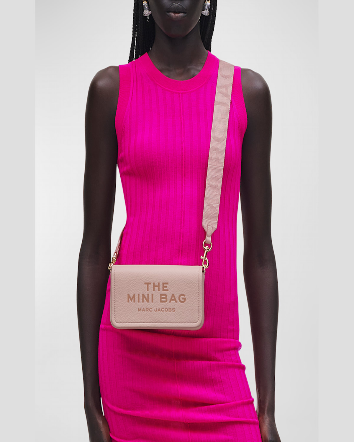 Marc Jacobs The Leather Mini Bag In Rose
