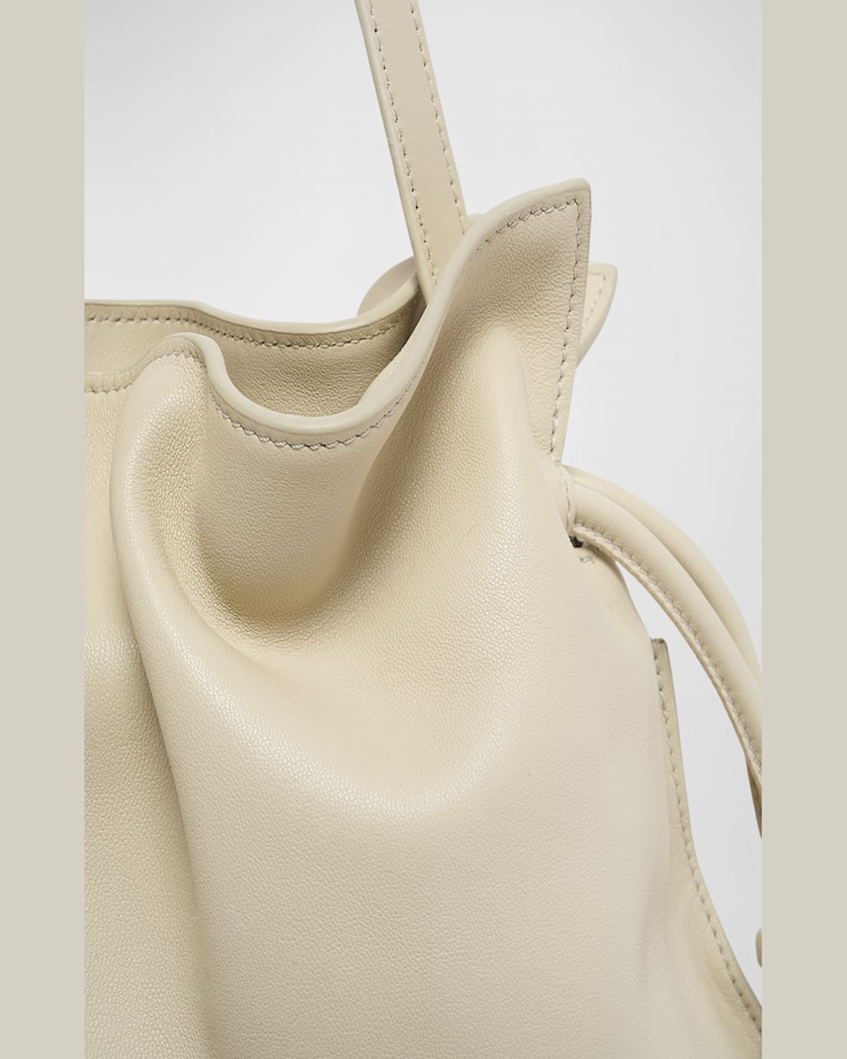 Loewe Flamenco Medium Clutch Bag In Napa Leather In Sea Salt