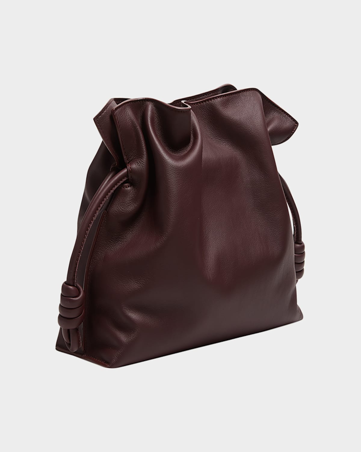 Loewe Flamenco Medium Clutch Bag In Napa Leather In Dark Burgundy