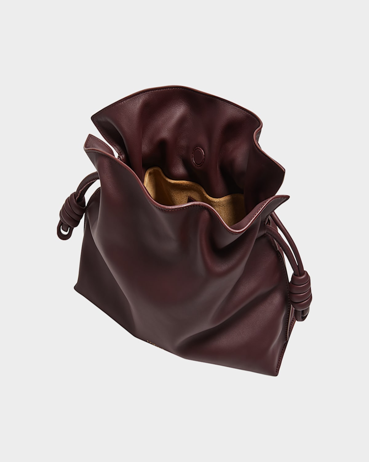 Loewe Flamenco Medium Clutch Bag In Napa Leather In Dark Burgundy