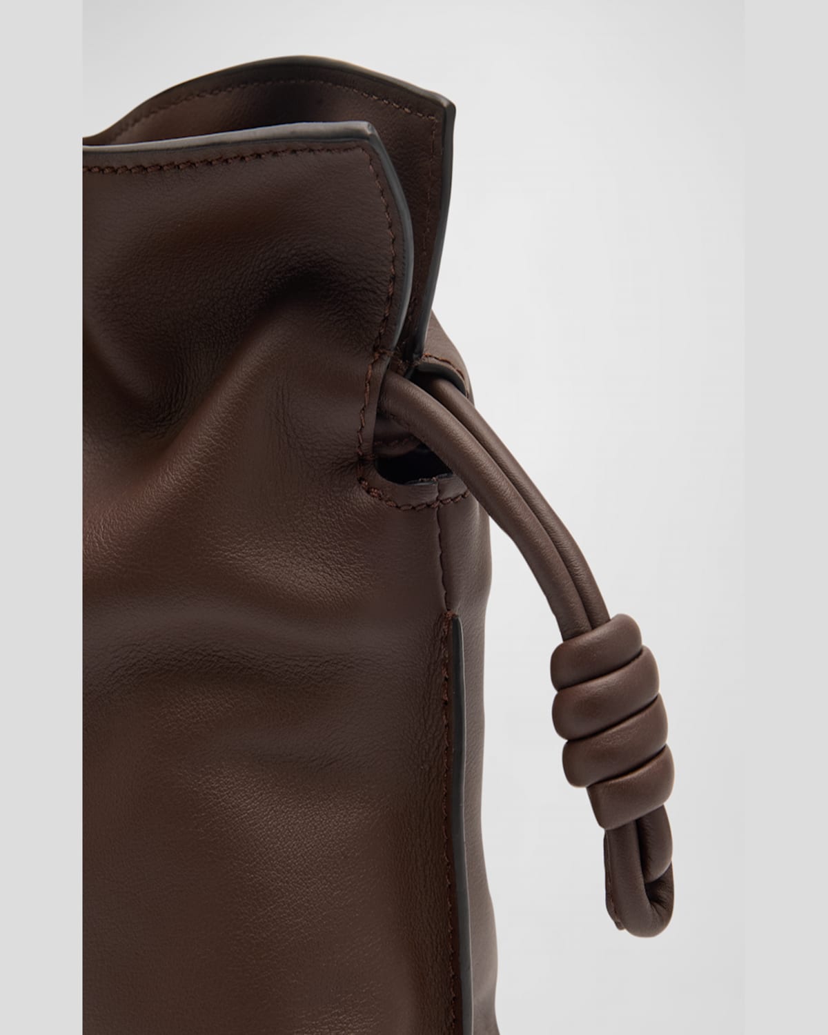 Loewe Flamenco Mini Clutch Bag In Napa Leather In Clay Green