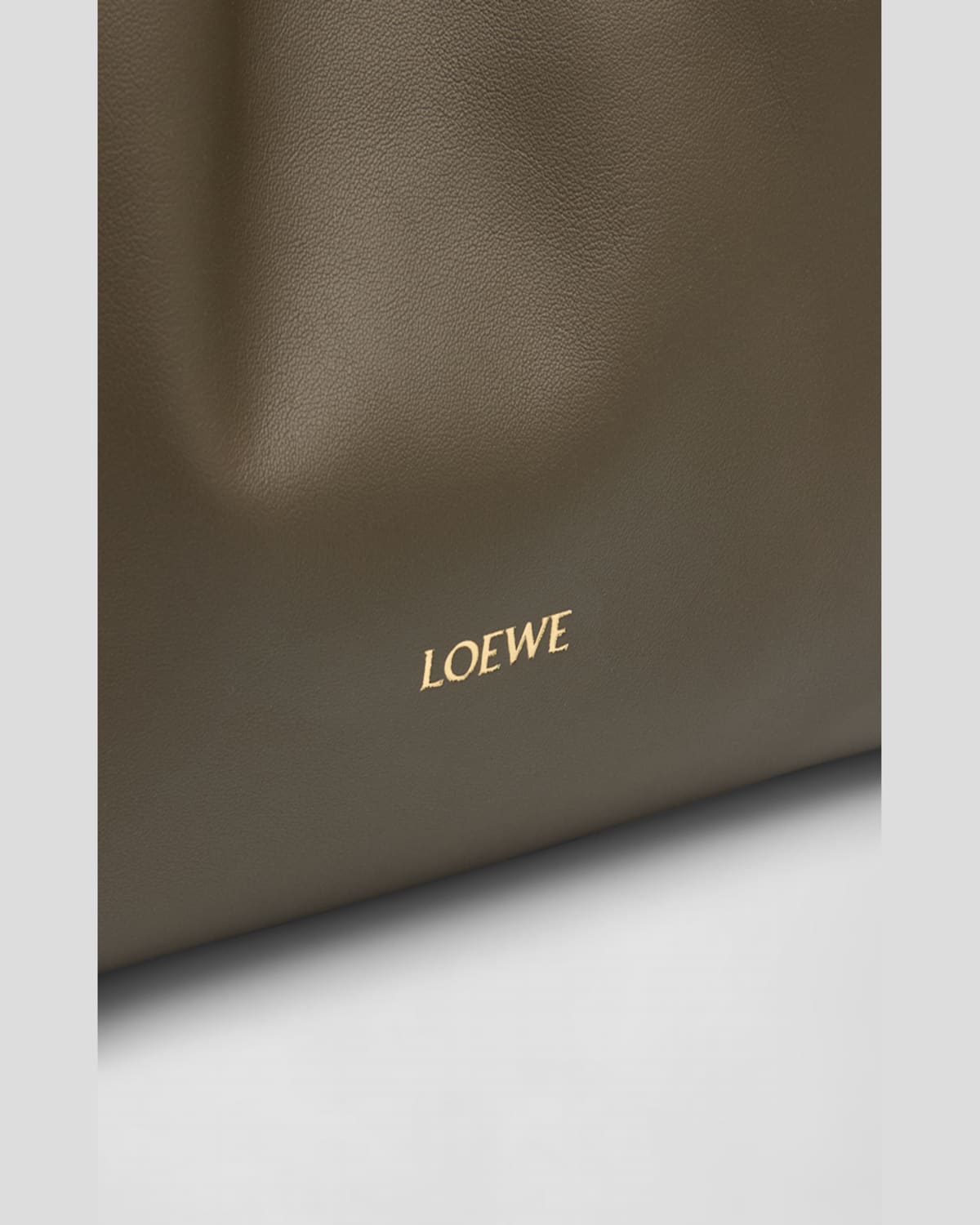Loewe Flamenco Mini Clutch Bag In Napa Leather In Dark Khaki Green
