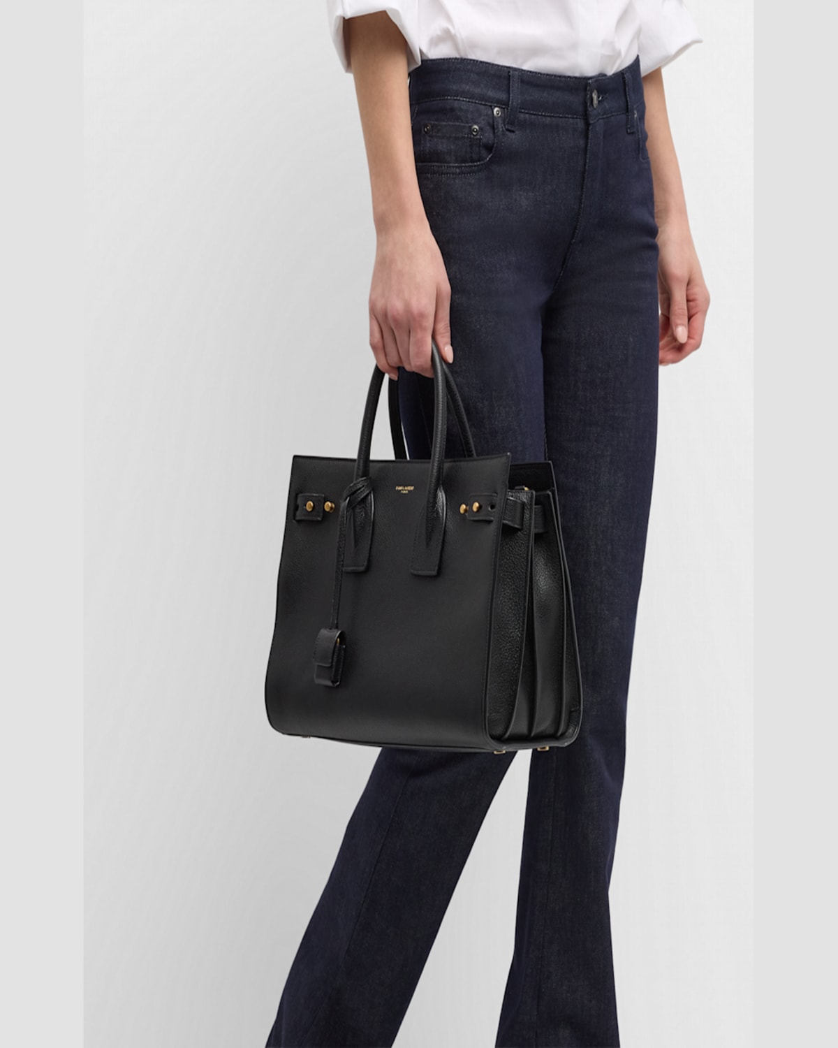Saint Laurent Sac De Jour Small Leather Top-handle Bag In Arabica