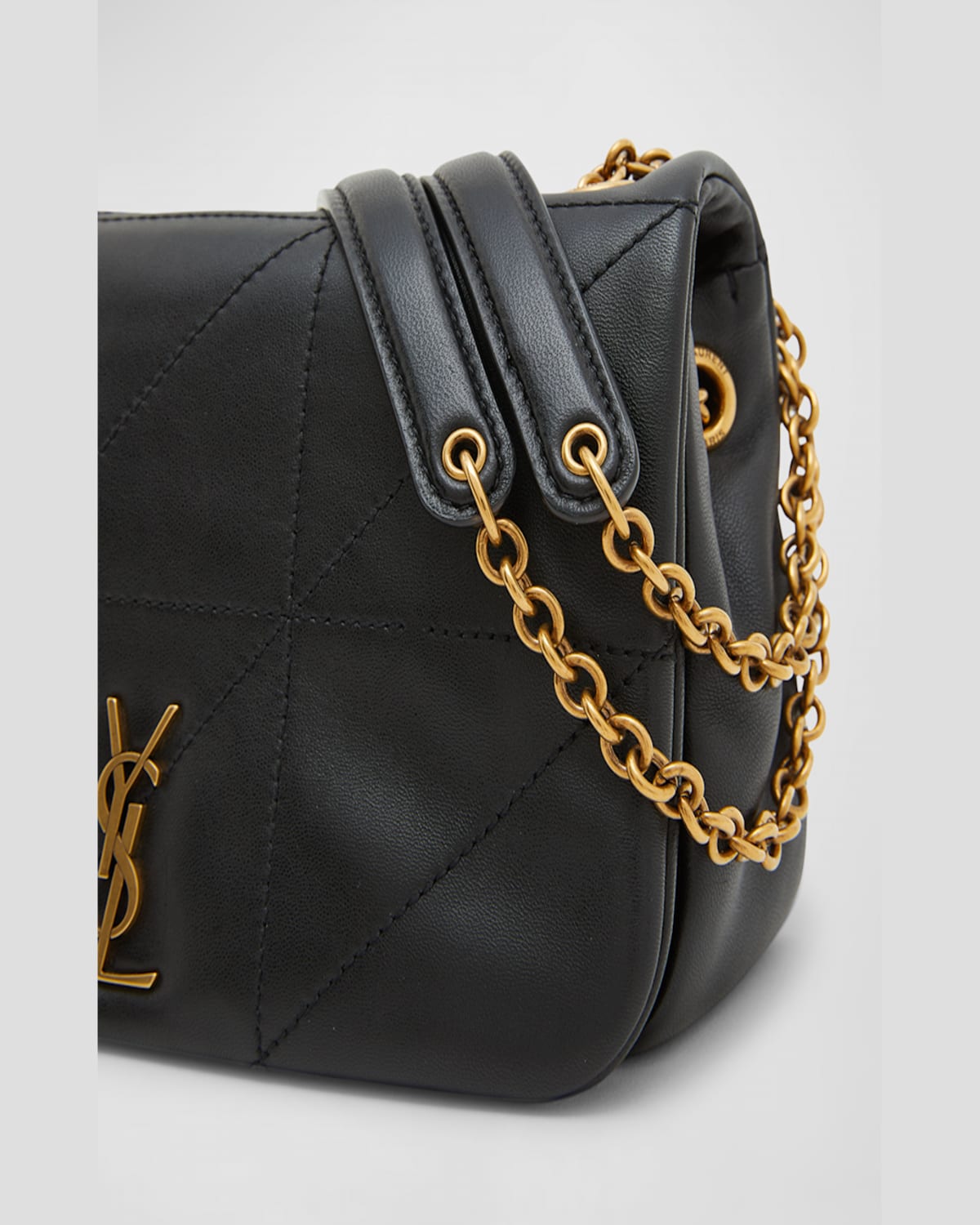 Saint Laurent Jamie 4.3 Mini Patchwork Leather Shoulder Bag In Light Musk