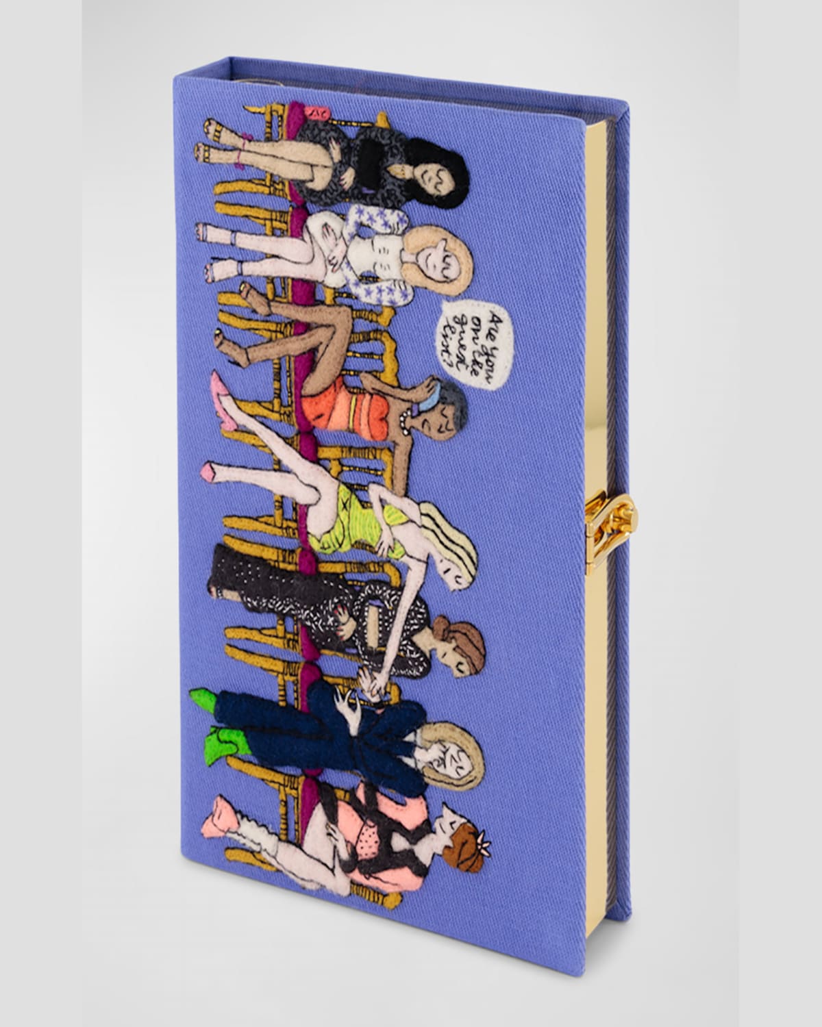Shop Olympia Le-tan Fashion Week Book Clutch Bag In Blue