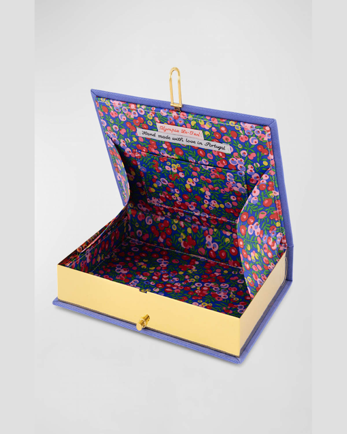 Shop Olympia Le-tan Fashion Week Book Clutch Bag In Blue