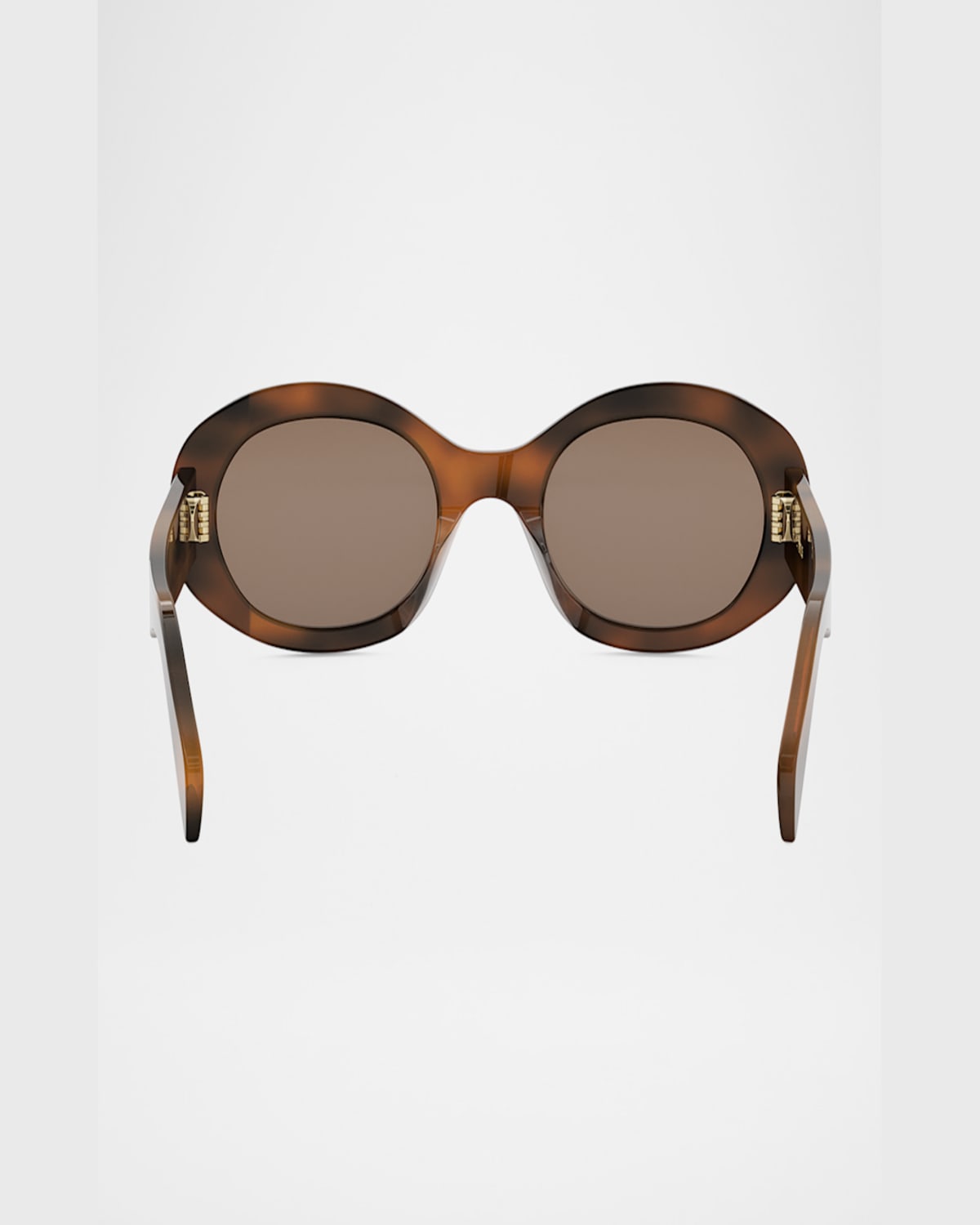 Celine Triomphe Acetate Oval Sunglasses In Blonde Havana Brown