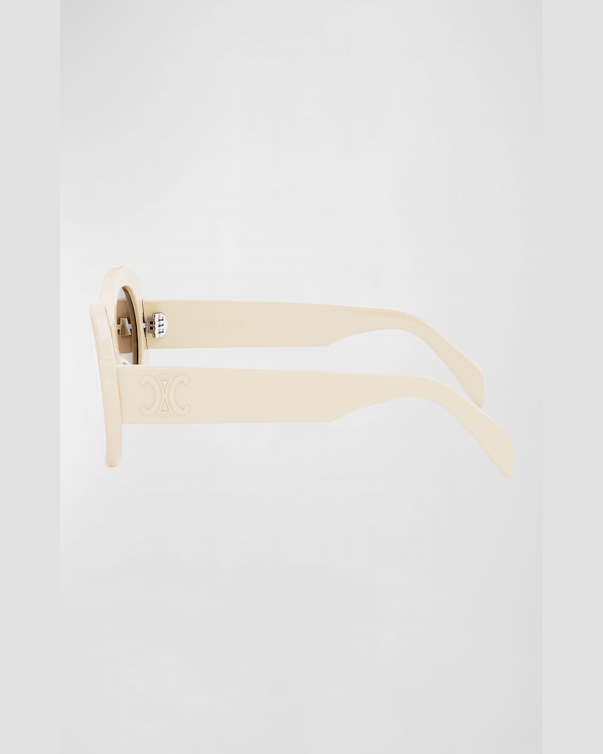 Celine Triomphe Acetate Oval Sunglasses In Neutral