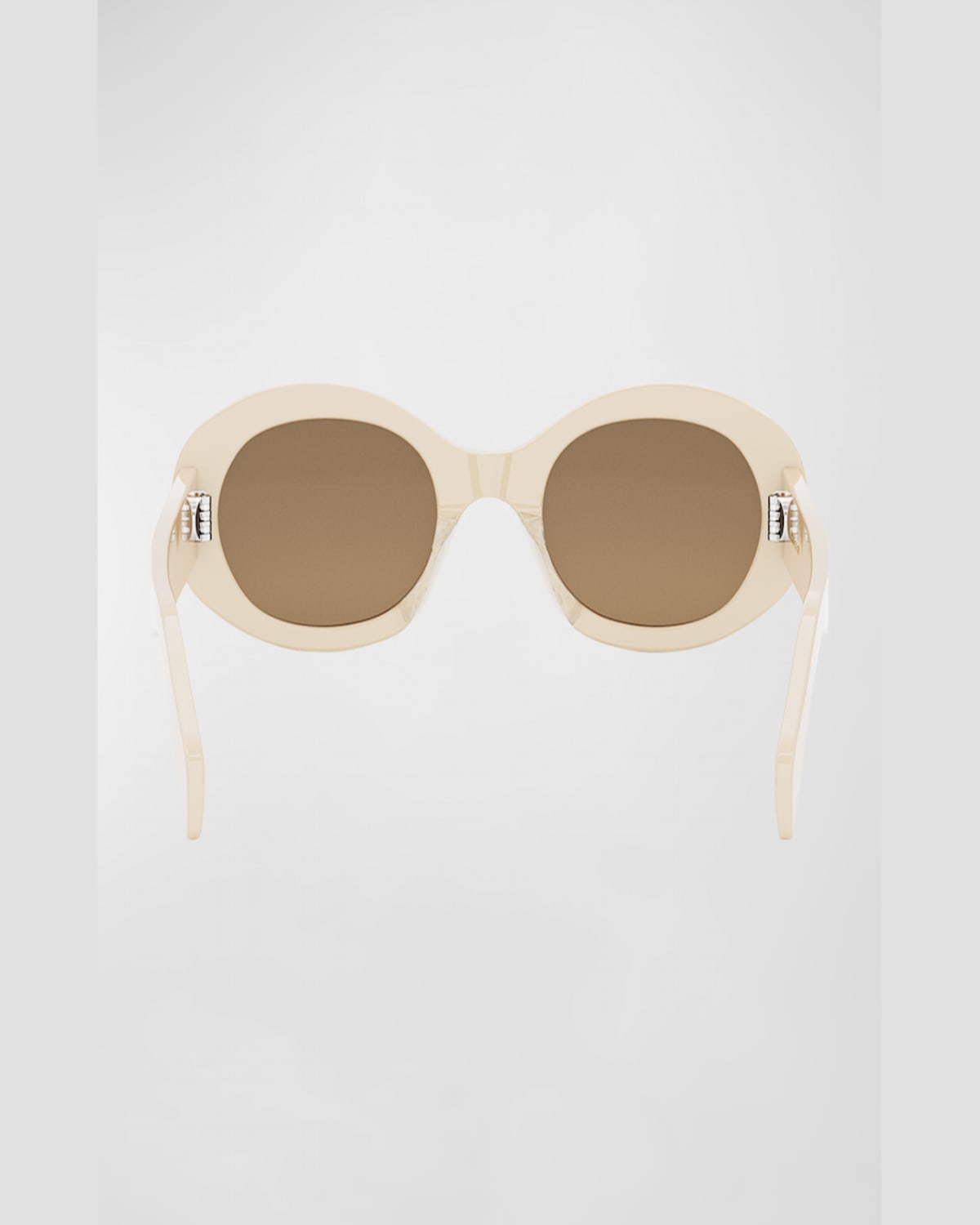 Celine Triomphe Acetate Oval Sunglasses In Neutral