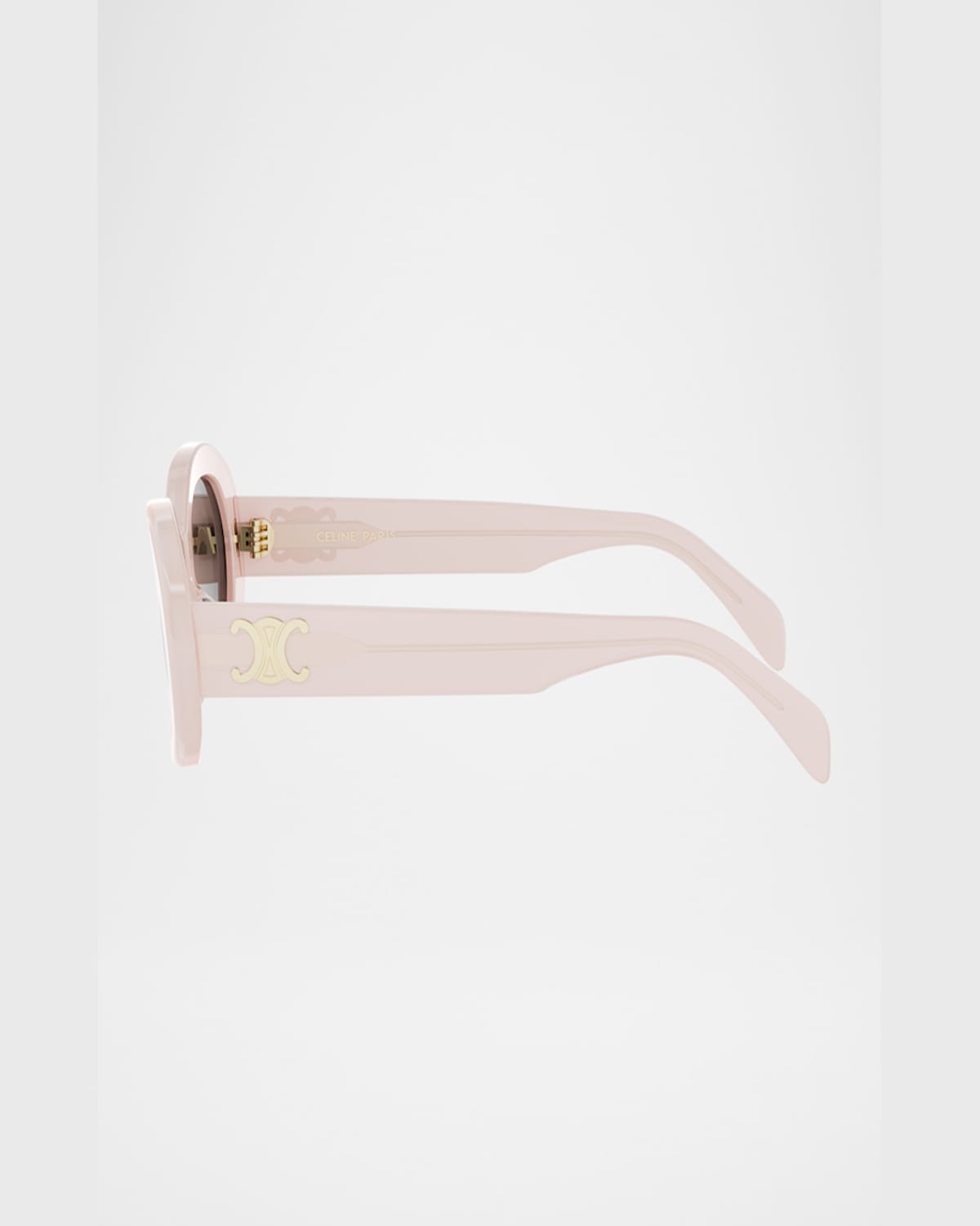 Celine Triomphe Acetate Oval Sunglasses In Neutral