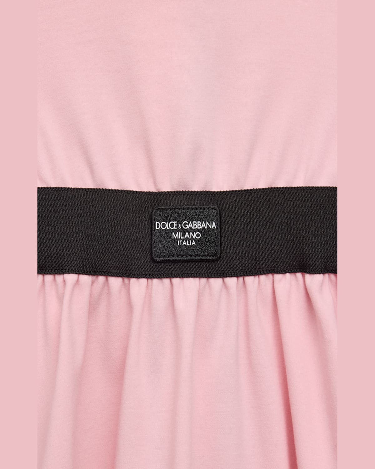 Dolce & Gabbana Girl's Logo-printed Jersey Dress W/ Bloomers In Pastel Pink
