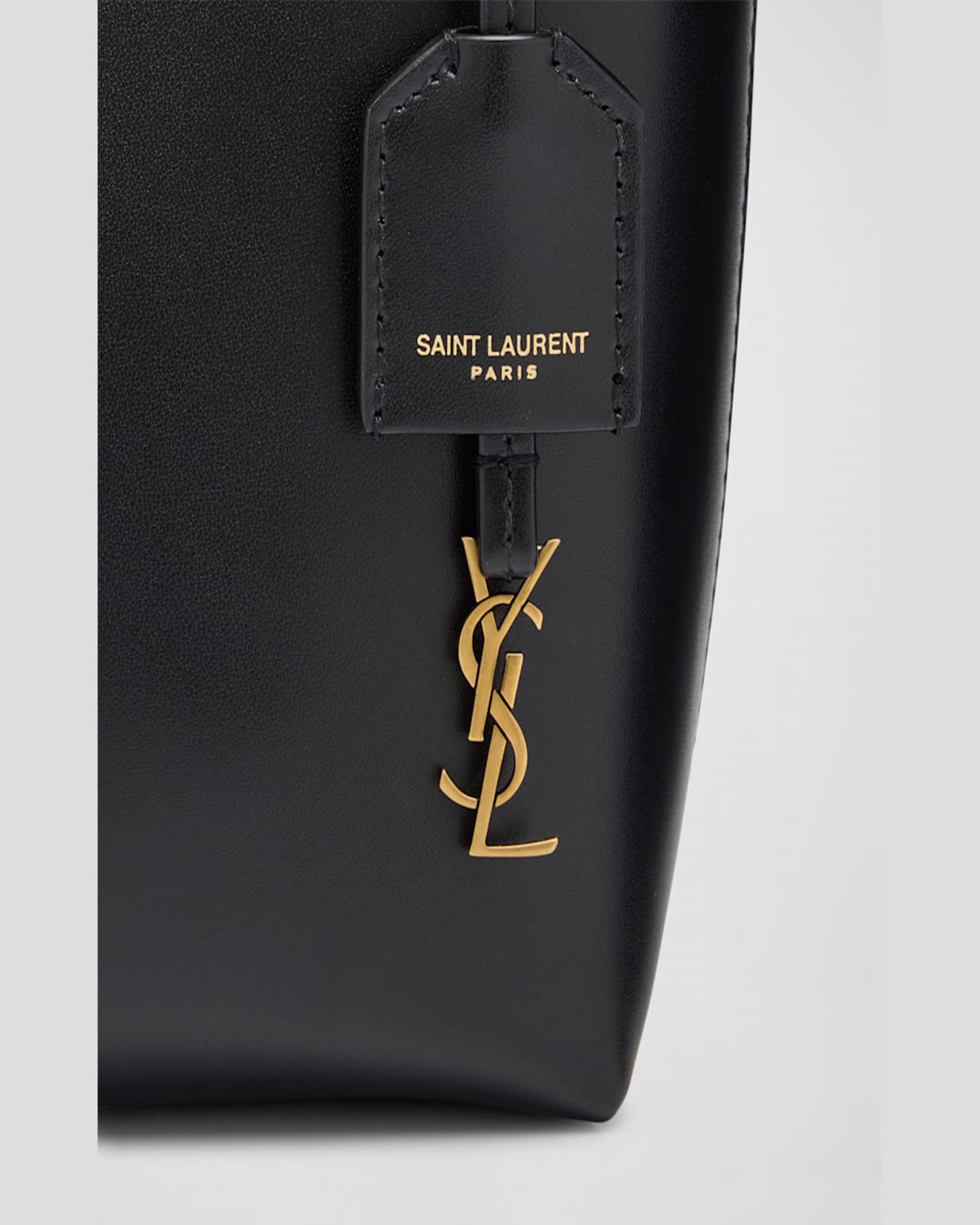 Saint Laurent Toy Leather Shopping Tote Bag In Black