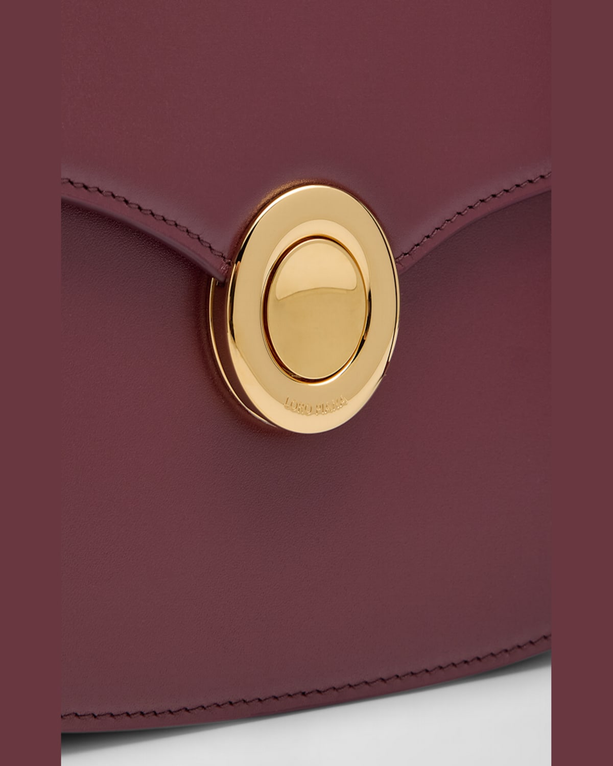Loro Piana Ghiera Small Leather Crossbody Bag In Azuki