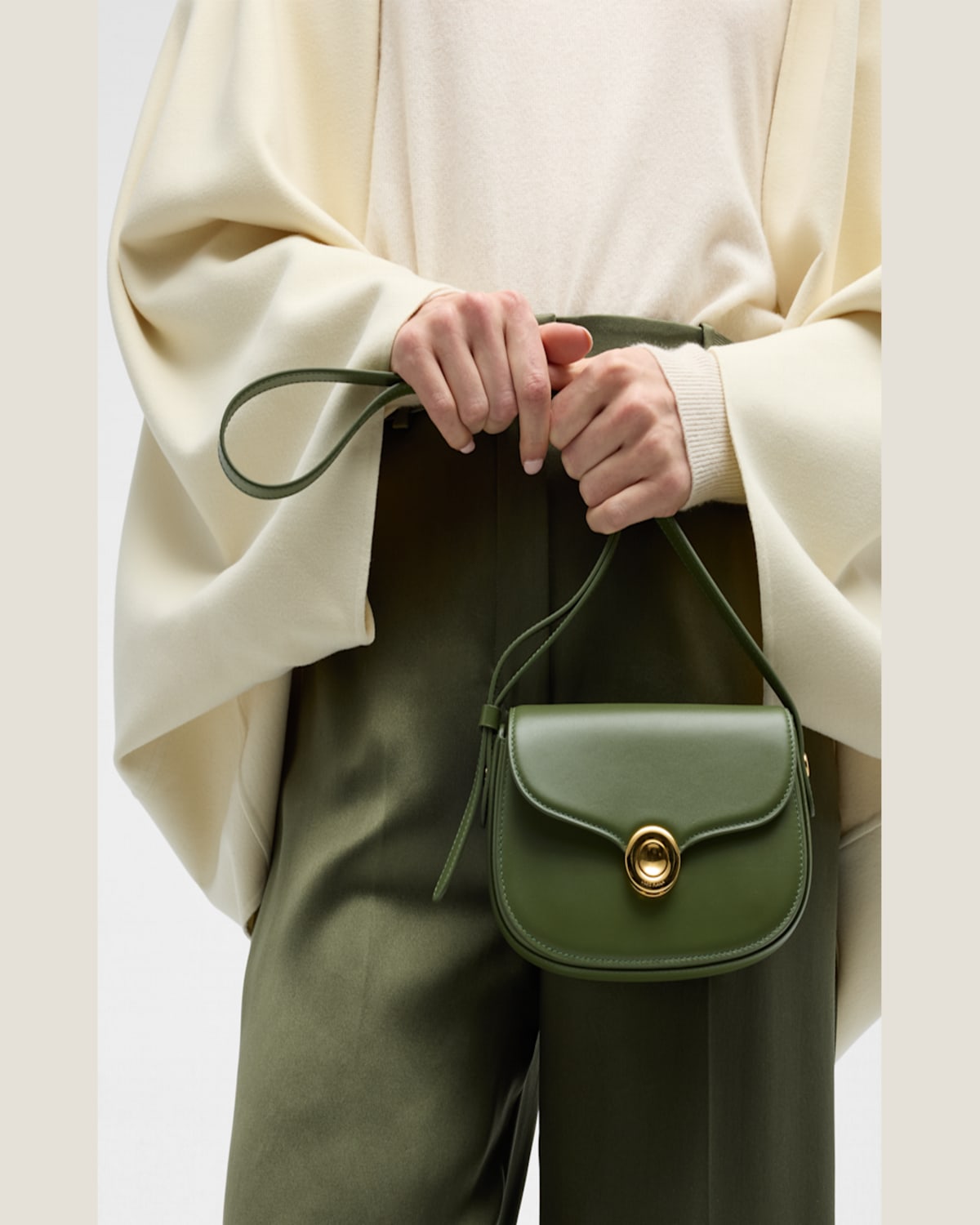 Loro Piana Ghiera Small Leather Crossbody Bag In Sunday Morning
