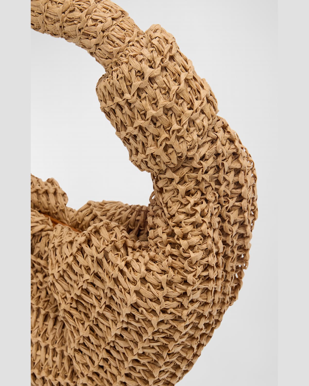 Simonmiller Lopsy Knot Straw Top-handle Bag In Cherry Red