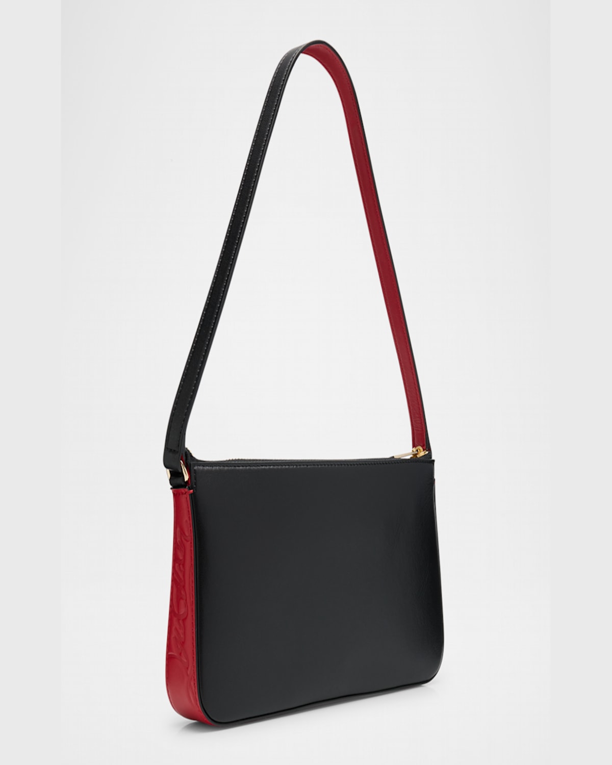 Christian Louboutin Loubila Shoulder Bag In Nappa In Black/red