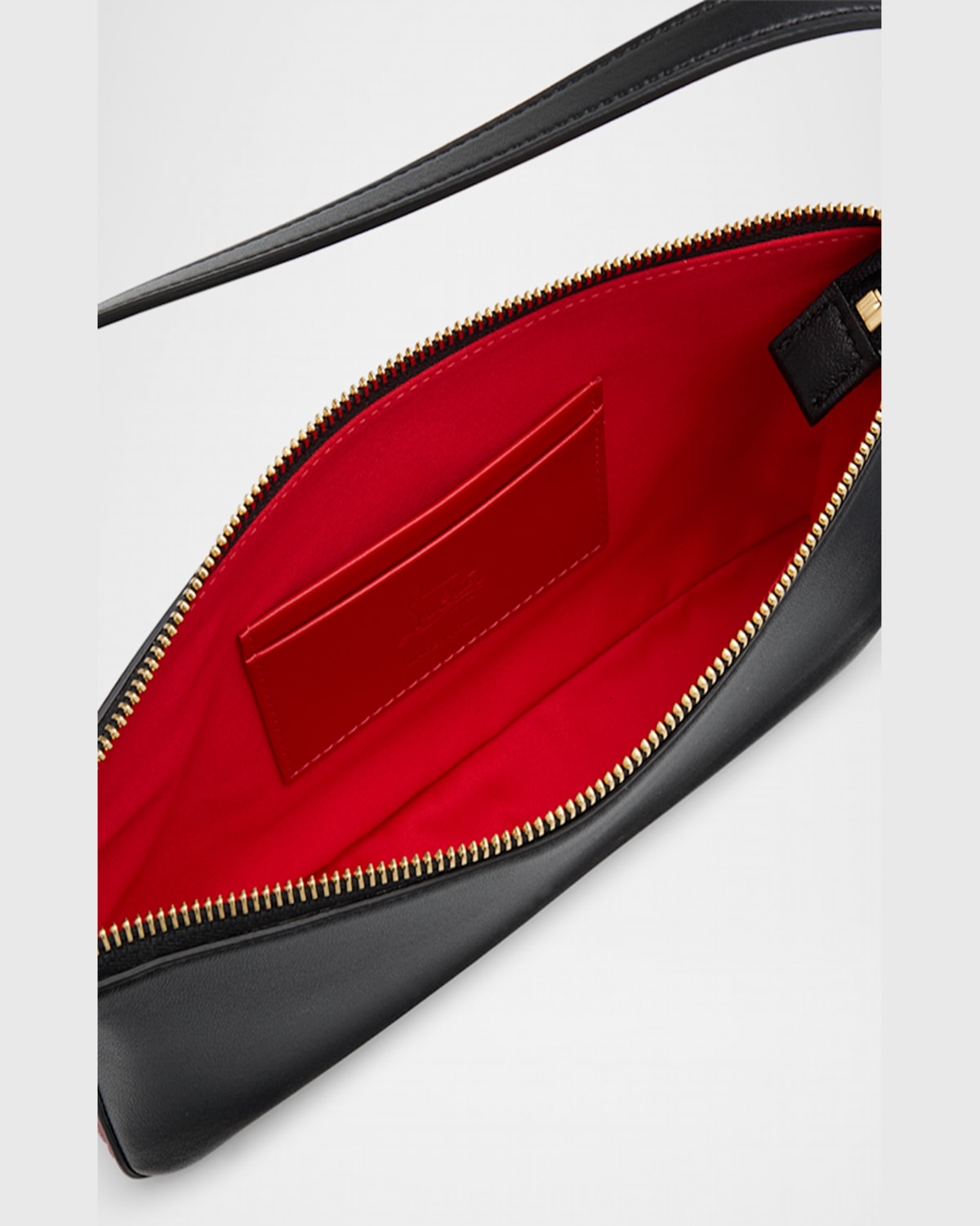 Christian Louboutin Loubila Shoulder Bag In Nappa In Black/red