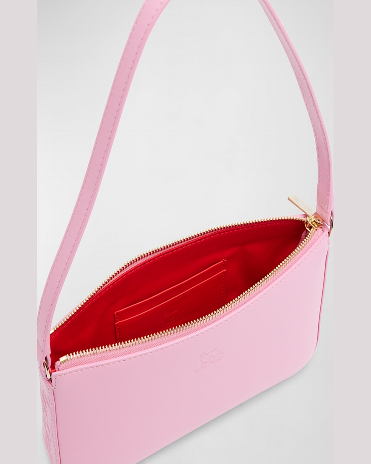 Christian Louboutin Loubila Shoulder Bag In Nappa In Black/red