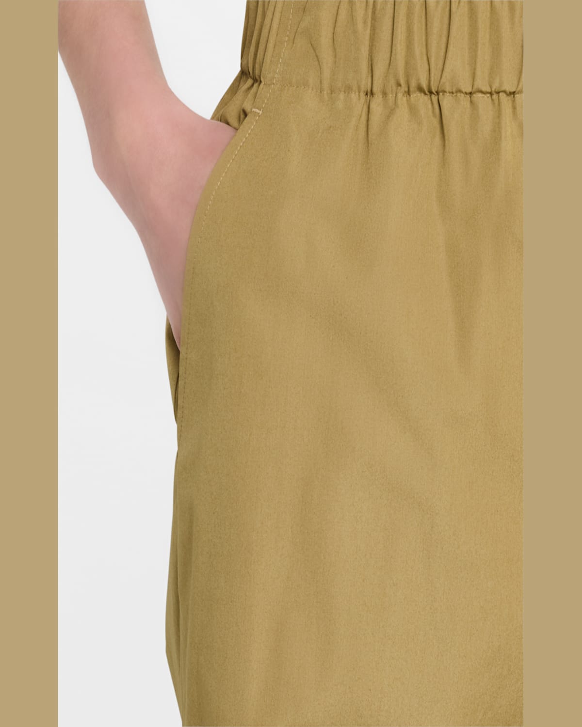 Lafayette 148 New York Riverside Elastic Waist Wide Leg Pants In Loden Green