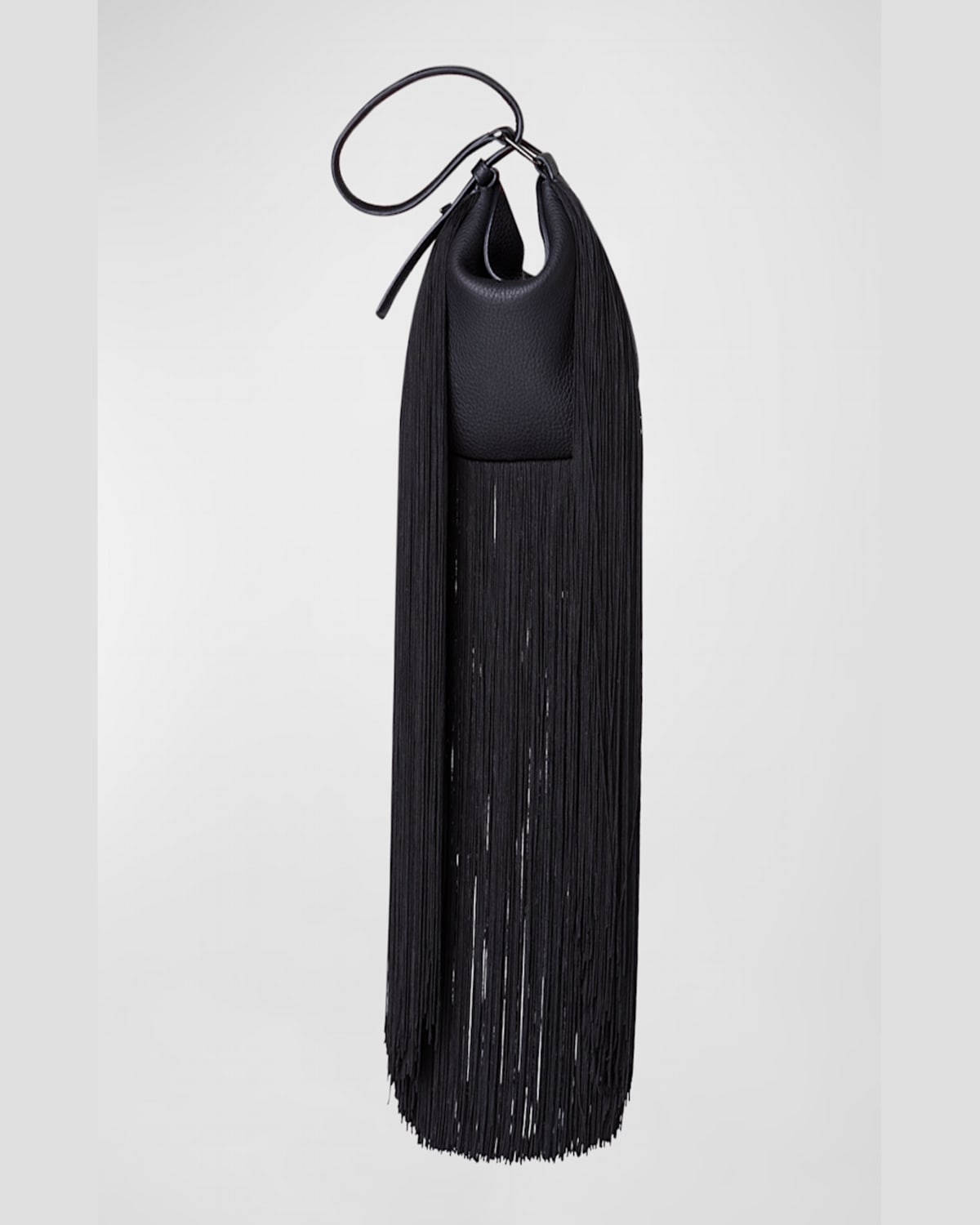 AKRIS ANNA MINI FRINGE LEATHER HOBO BAG 