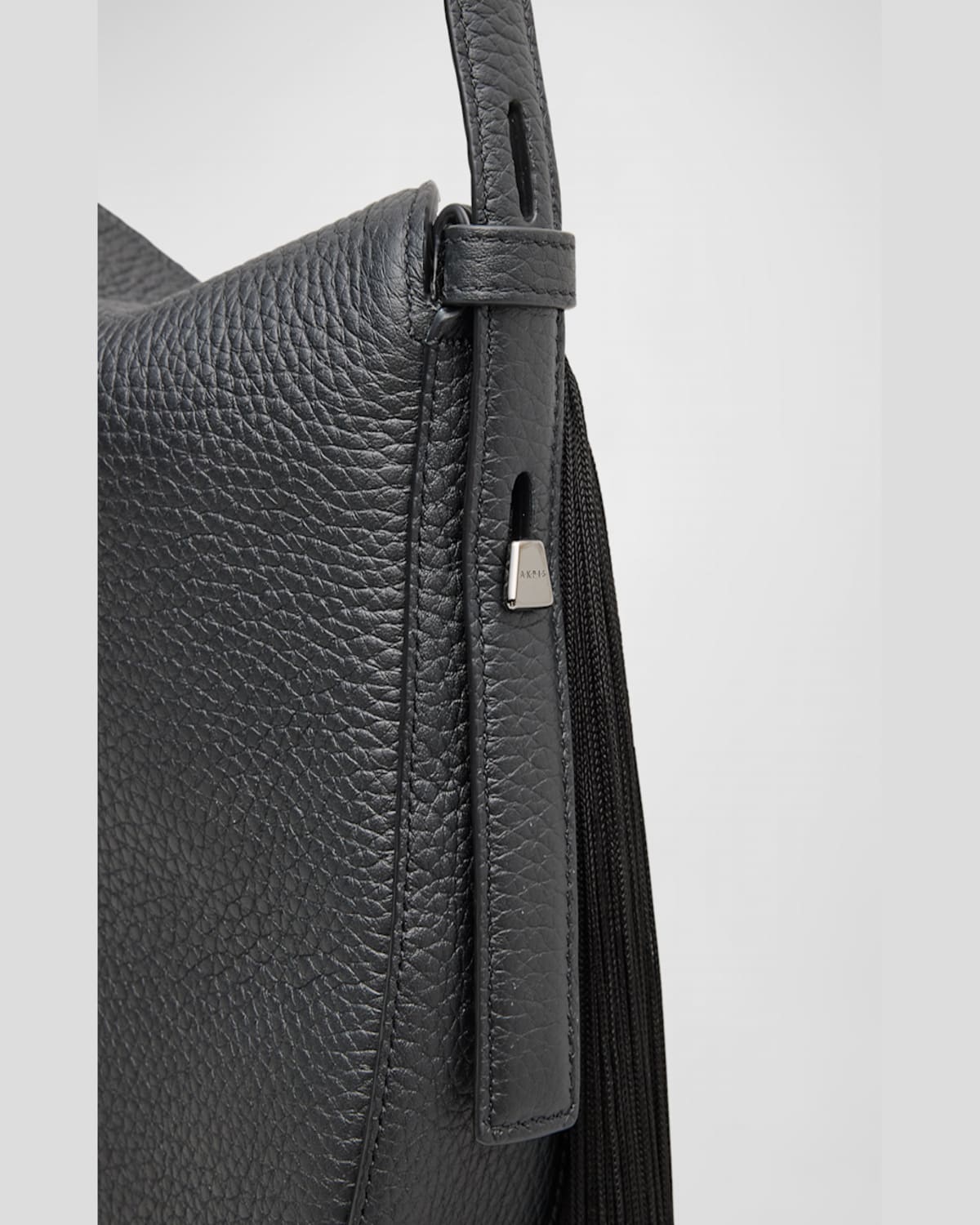 AKRIS ANNA MINI FRINGE LEATHER HOBO BAG 
