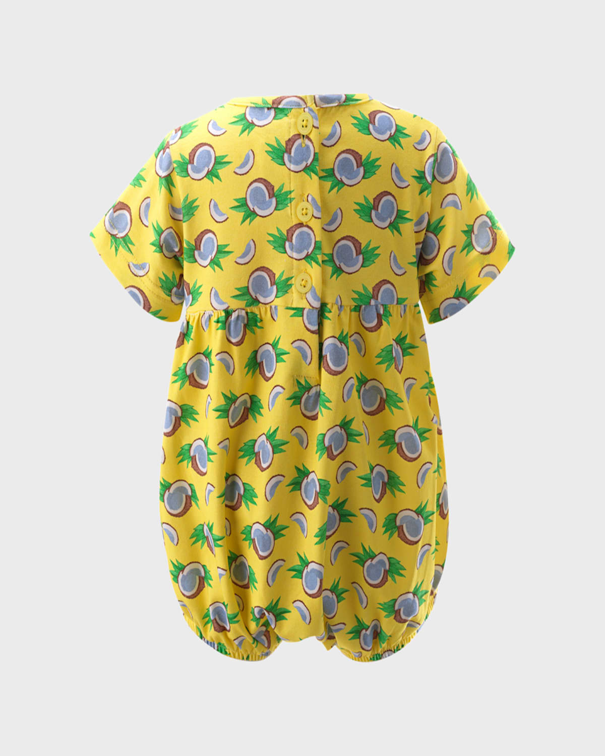 Rachel Riley Girl's Coconut Bubble Romper In Yellow