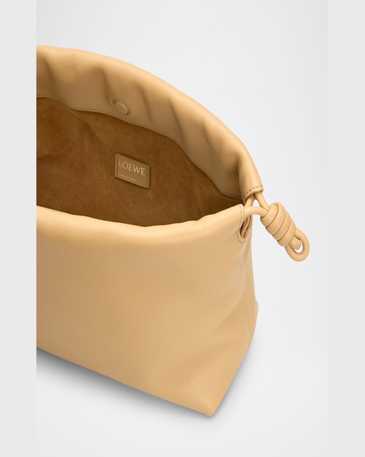Loewe Flamenco Small Crossbody Bag In Napa Leather With Detachable Chain In Dark Butter