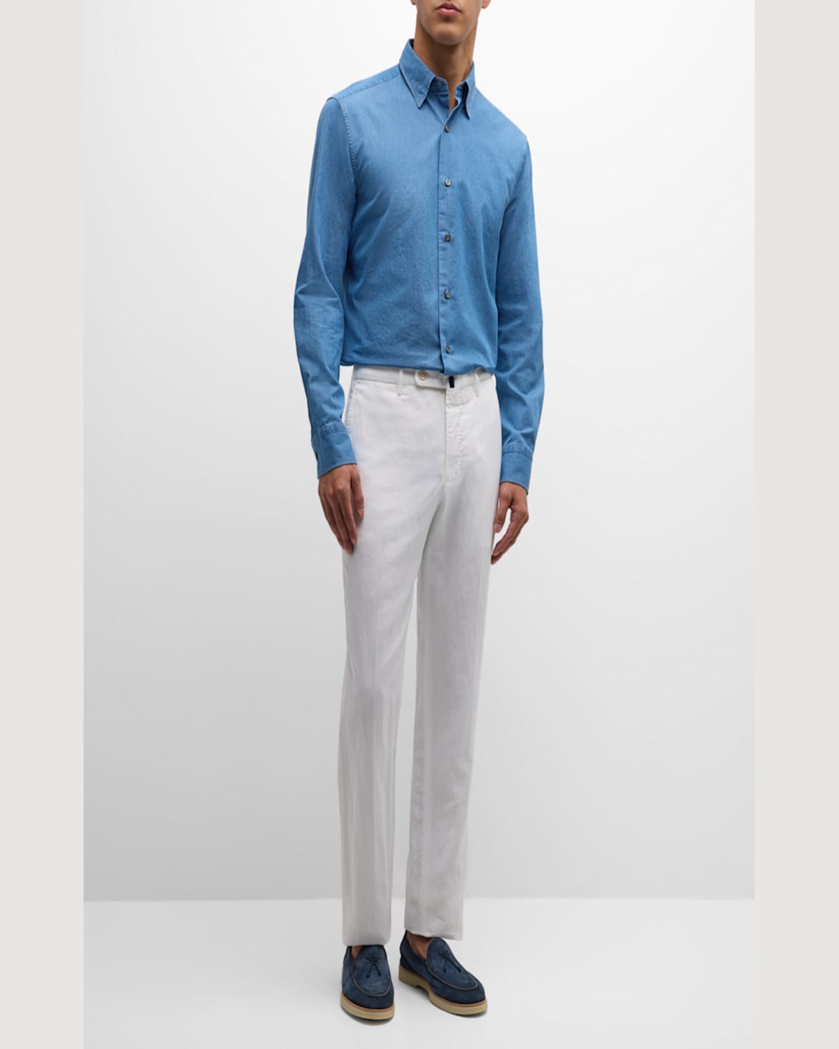 Incotex Men's Chinolino Trousers In Dark Blue