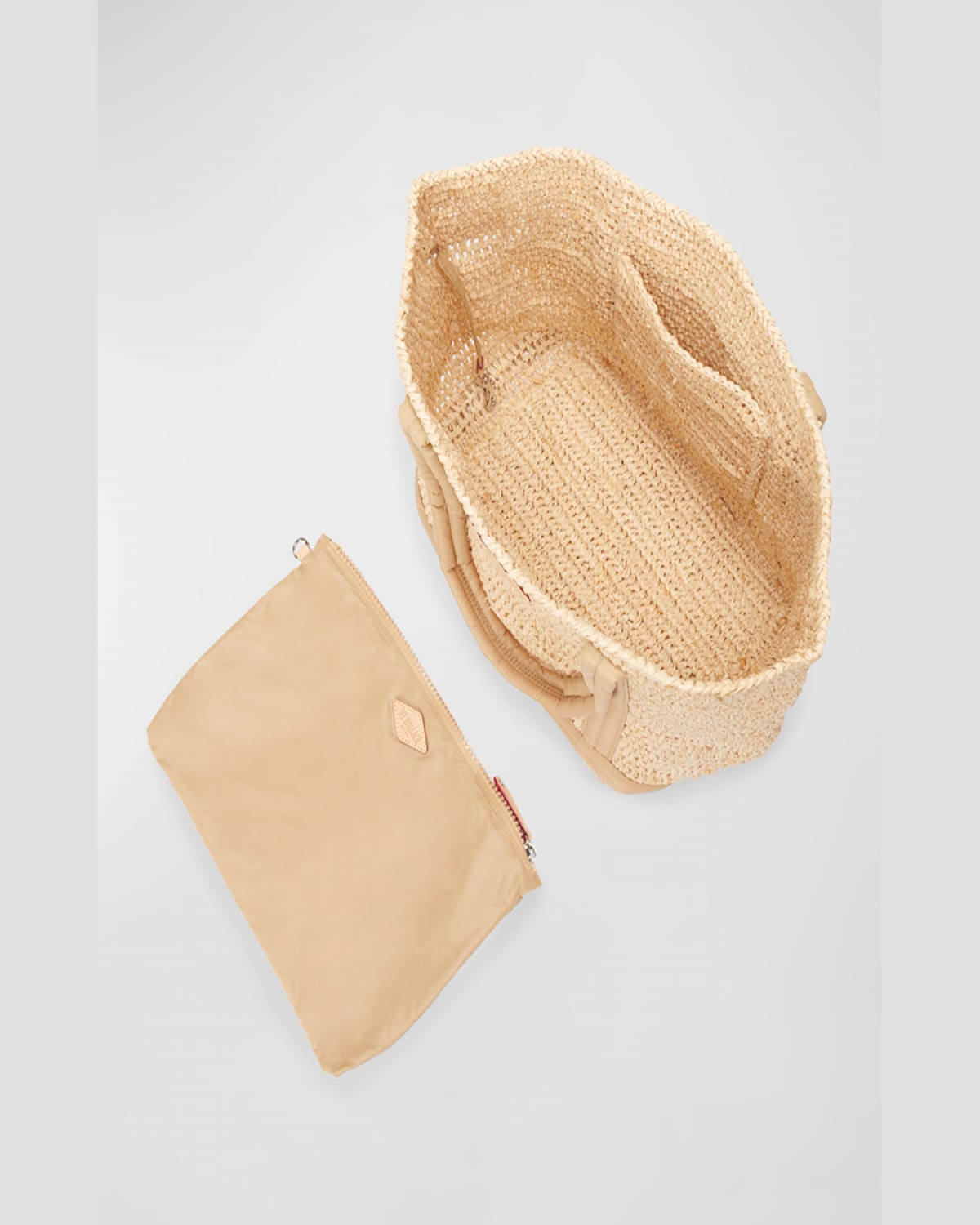 MZ WALLACE MEDIUM RAFFIA TOTE BAG 