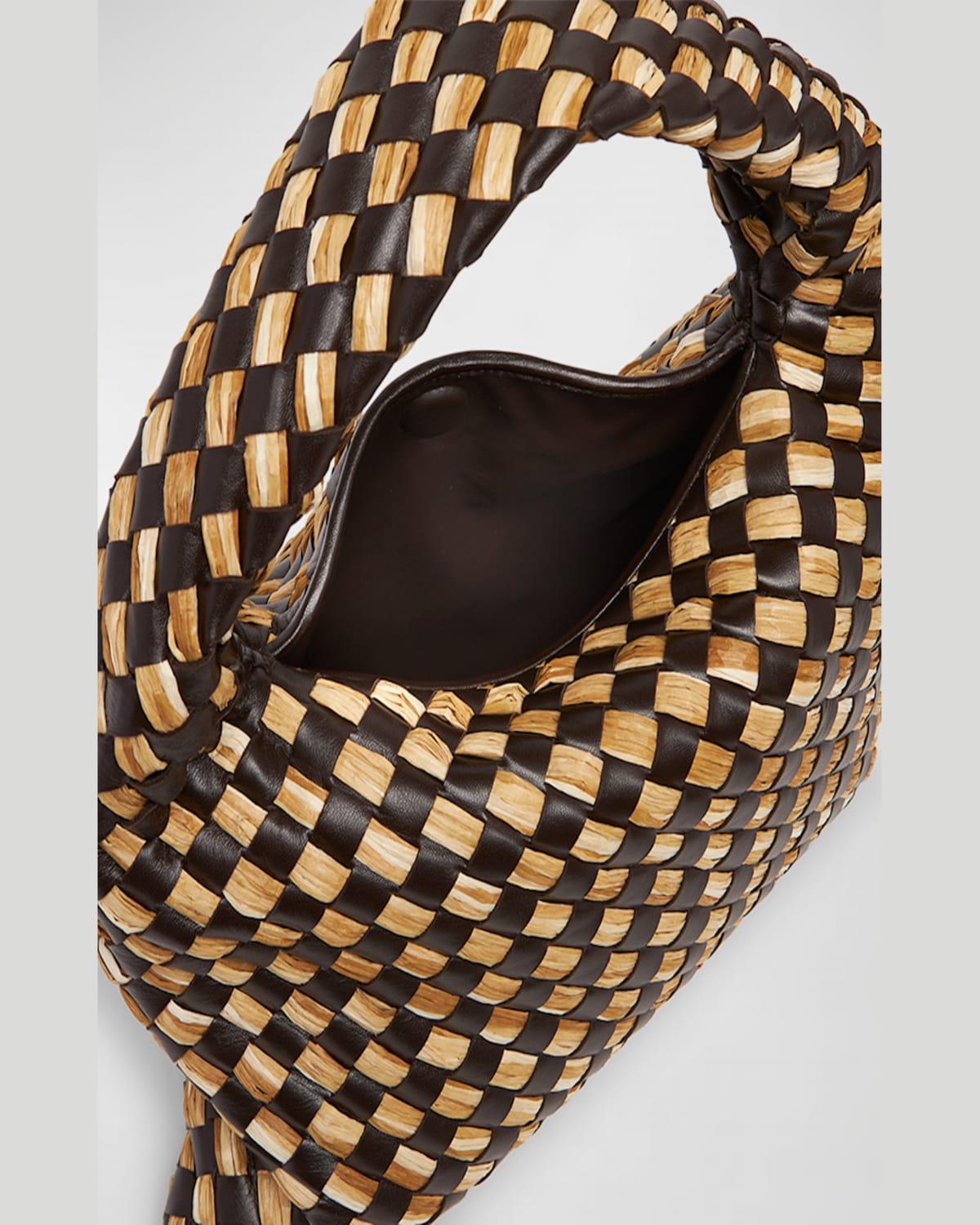 Bottega Veneta Small Hop Bag In Natural/black