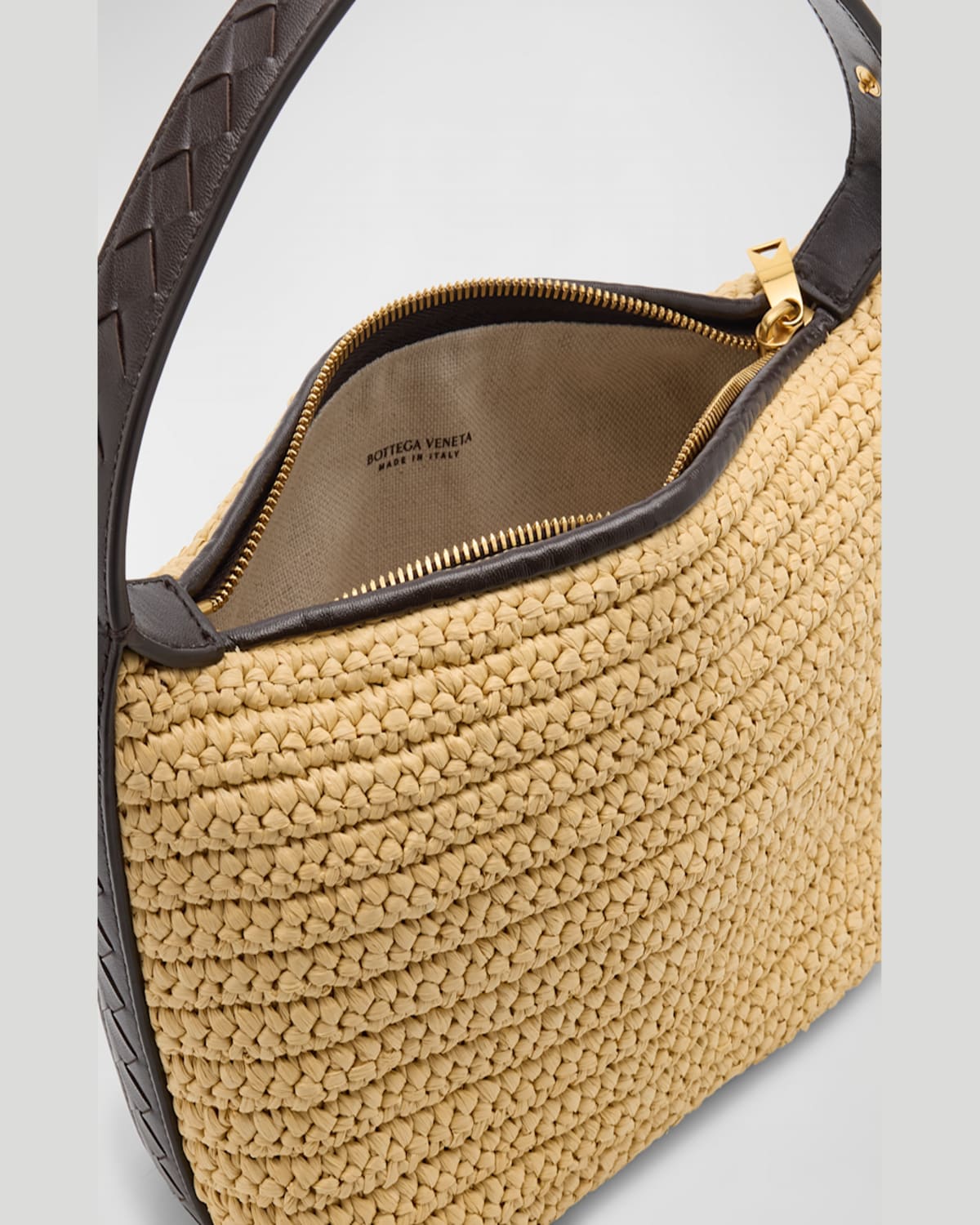 Bottega Veneta Mini Wallace Top-handle Bag In Natural/gold
