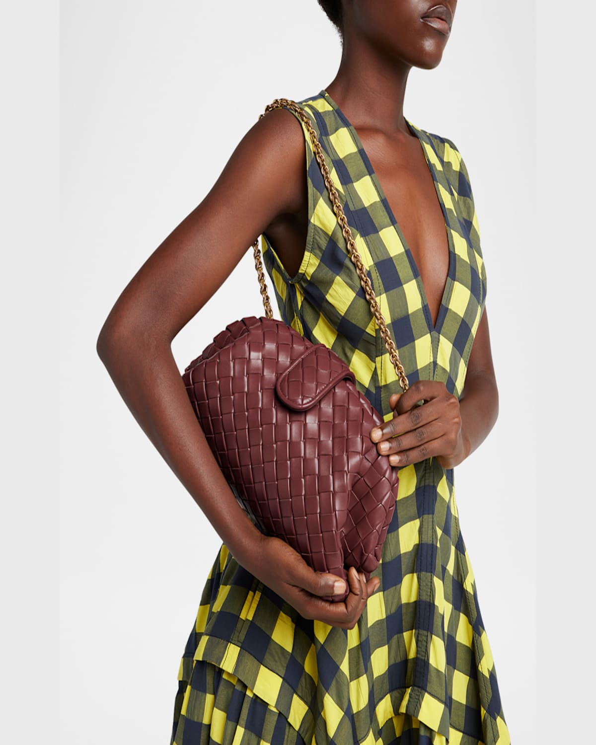 Bottega Veneta Teen Lauren 1980 Bag With Chain In Madder Brown