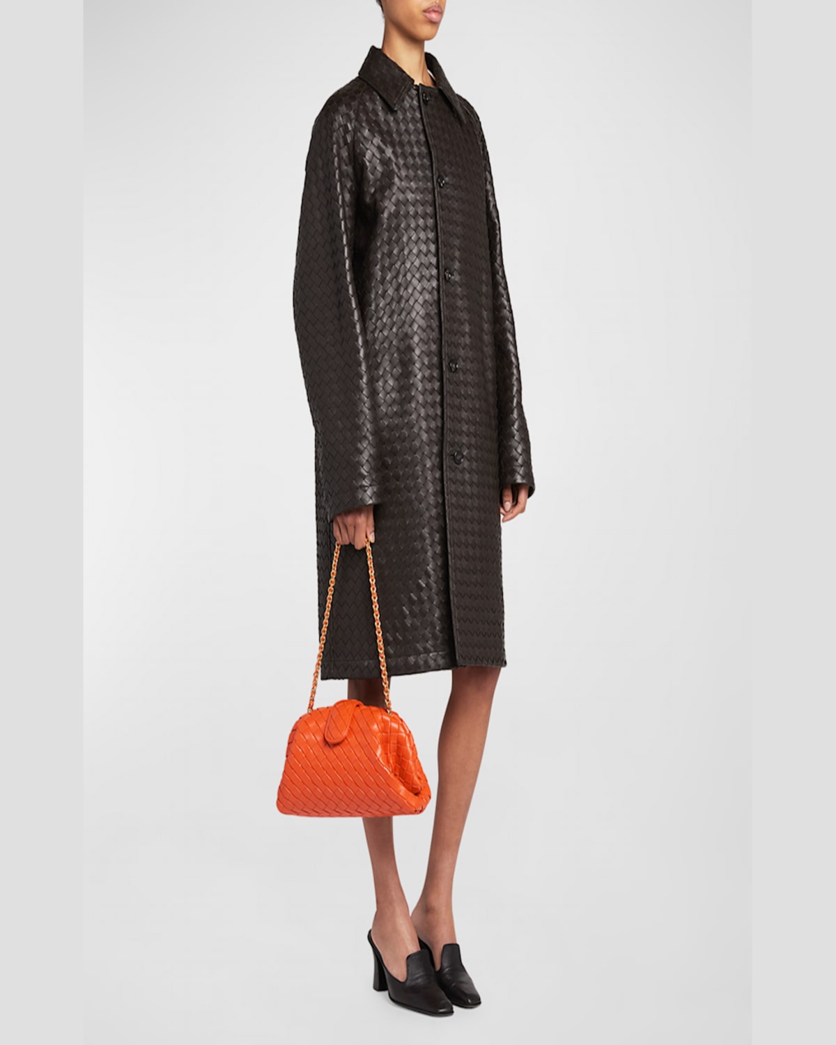 Bottega Veneta Teen Lauren 1980 Bag With Chain In Orange