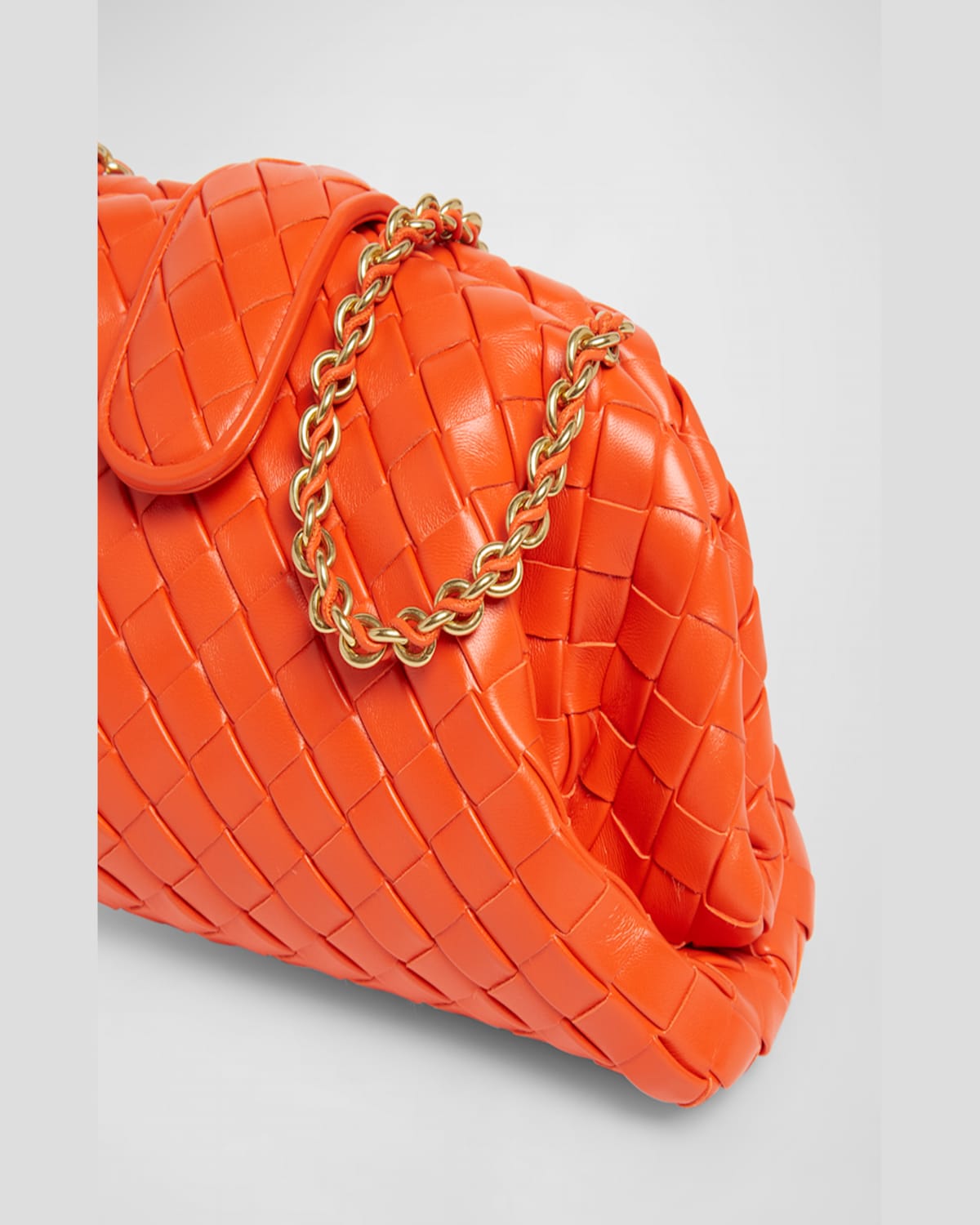 Bottega Veneta Teen Lauren 1980 Bag With Chain In Orange