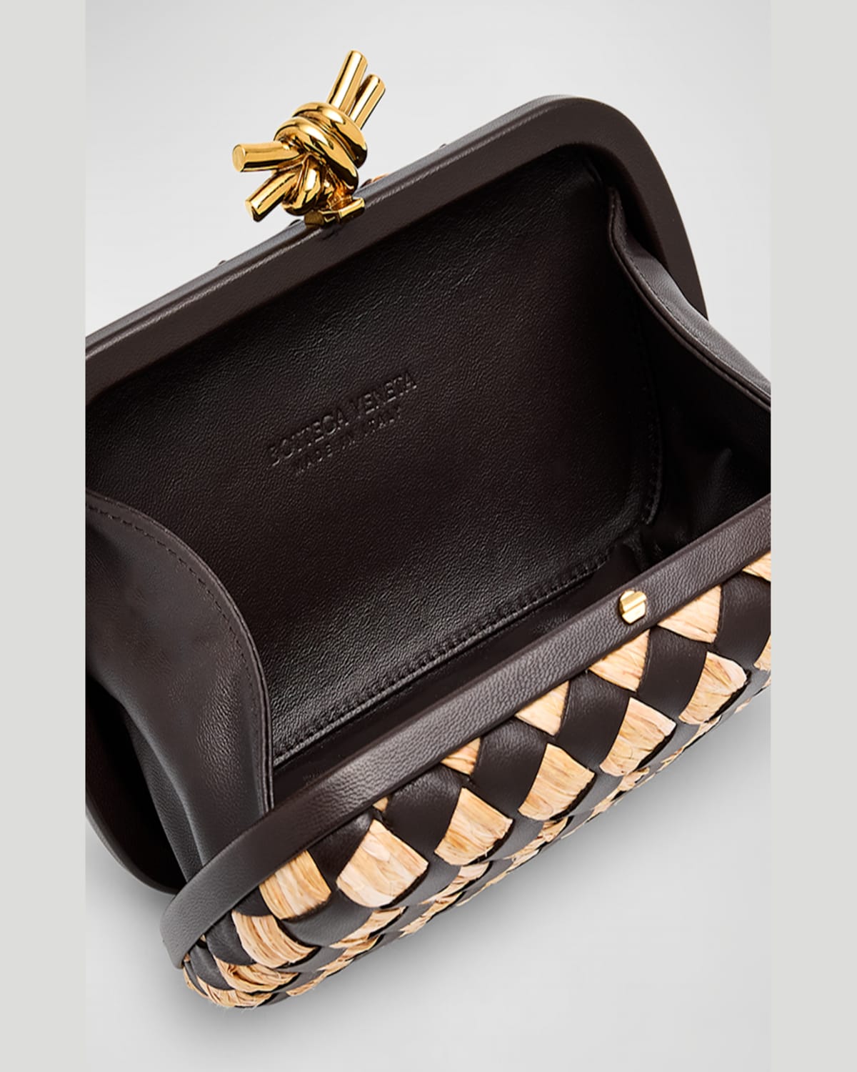 Shop Bottega Veneta Knot Minaudiere Bag In Fond-natufond