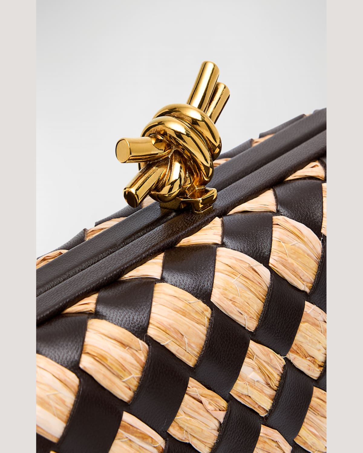 Shop Bottega Veneta Knot Minaudiere Bag In Fond-natufond