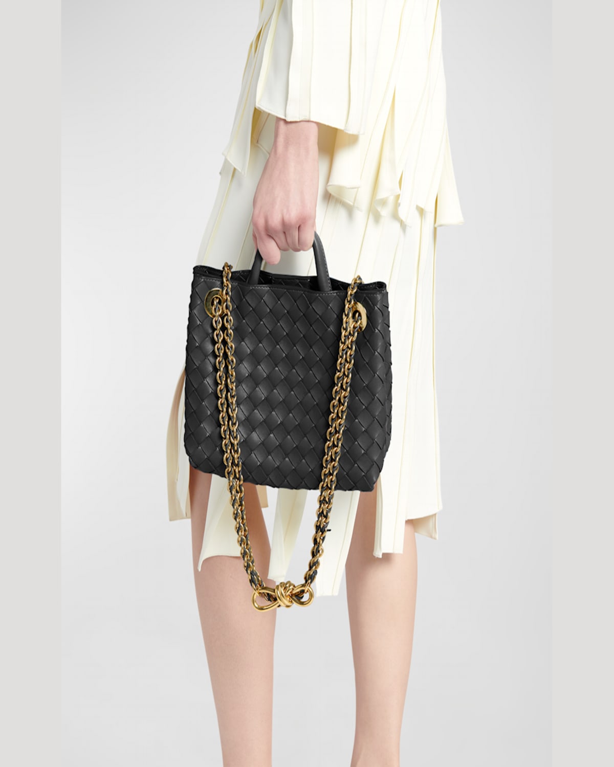 BOTTEGA VENETA SMALL ANDIAMO SHOULDER BAG WITH CHAIN STRAP