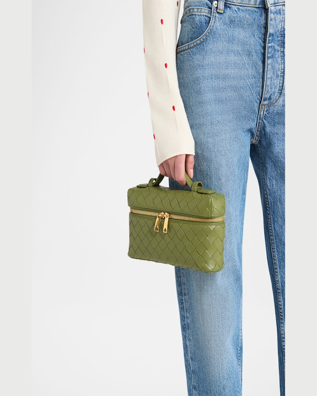 Bottega Veneta Bang Bang Vanity Case In Matcha