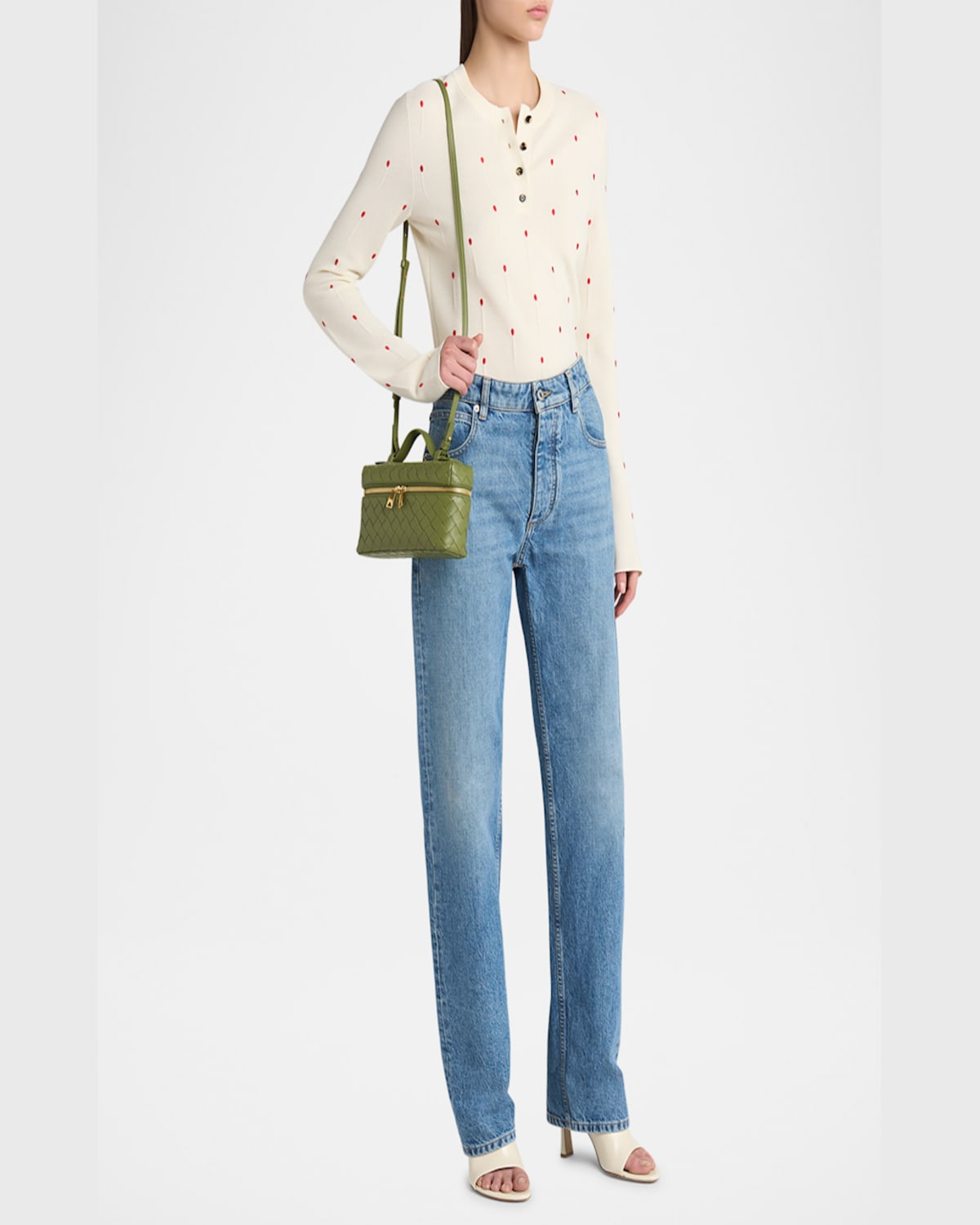 Bottega Veneta Bang Bang Vanity Case In Matcha