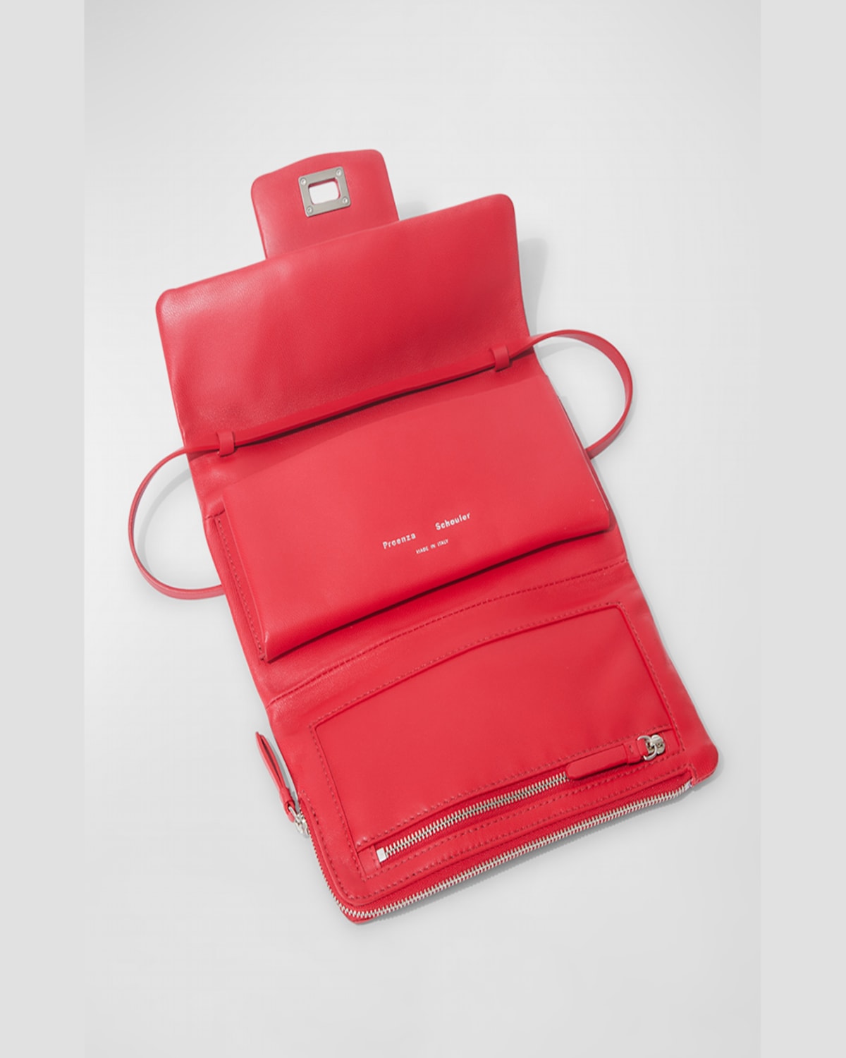 Shop Proenza Schouler Flip Napa Leather Shoulder Bag In Red