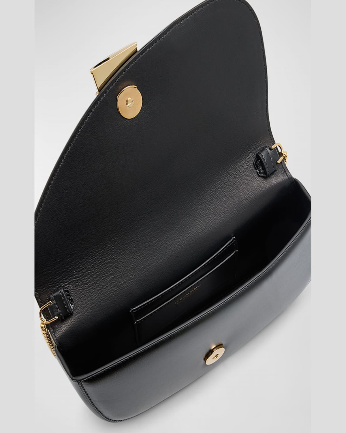 FERRAGAMO FIAMMA CALF LEATHER SHOULDER BAG 