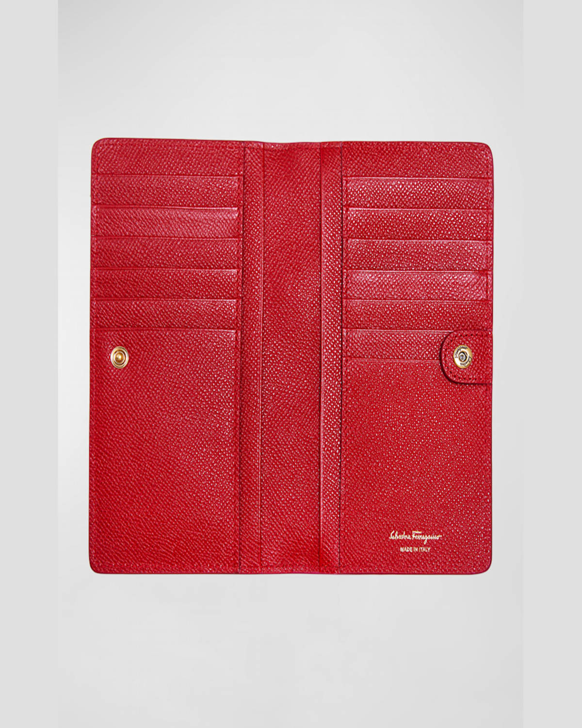 Ferragamo Gemini Bifold Leather Wallet In Lipstick